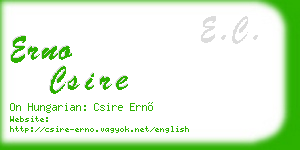 erno csire business card