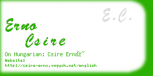 erno csire business card